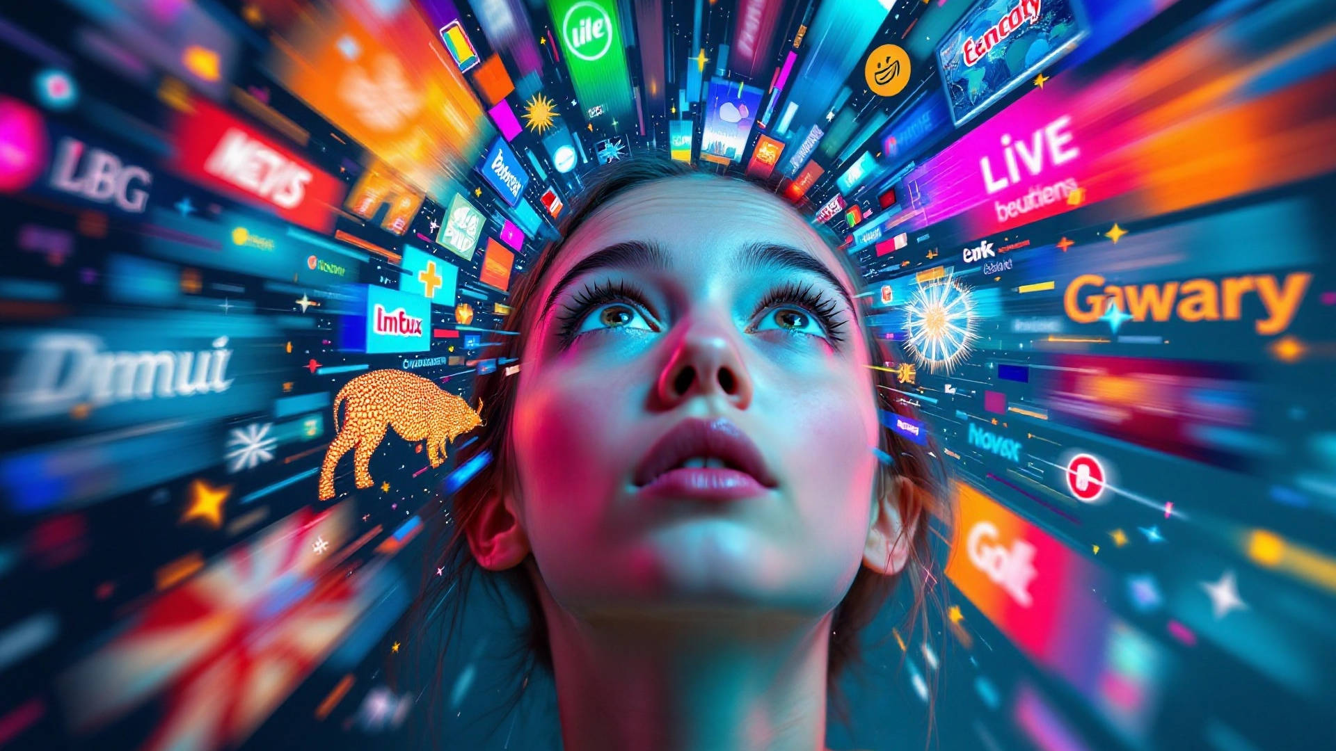 Mujer joven recordando gran cantidad de anuncios que ha visto en un gimnasio asociado a WellNets